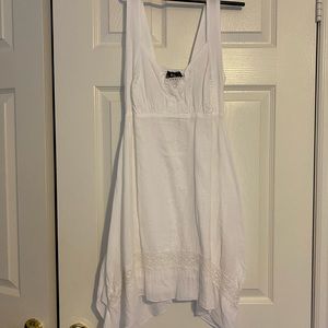 White linen dress